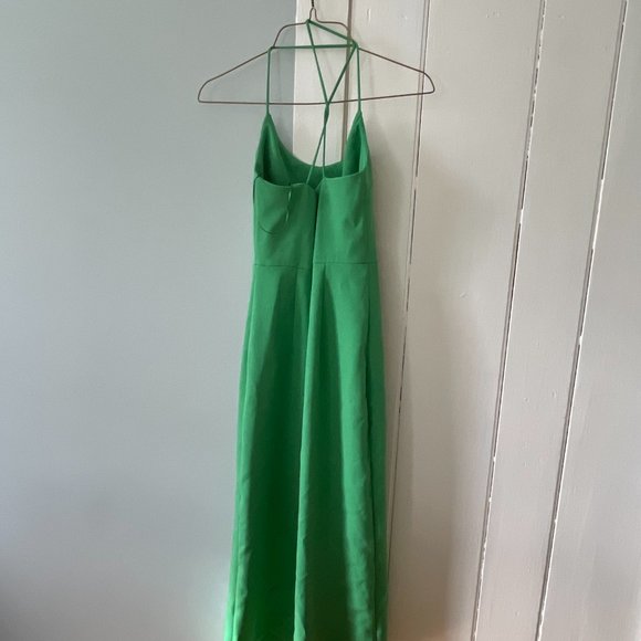 Zara Cross Strap Sheath Dress in Green - Picture 5 of 6